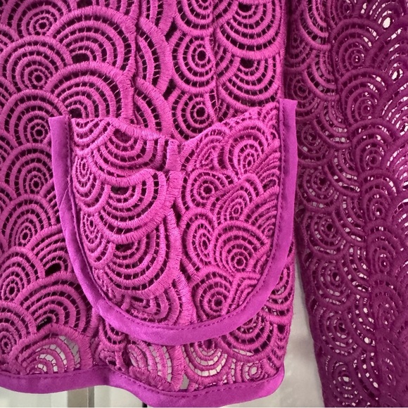 Nanette Lepore Acrobat Jacket Purple Lace size 6 - Picture 4 of 7